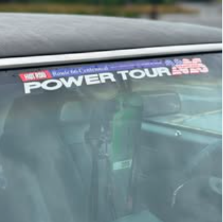 Power Tour windshield sticker